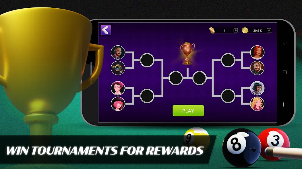 8 Ball Billiards Offline Pool MOD APK на Android — Без рекламы и безлимитные монеты — скриншот 3 8 Ball Billiards Offline Pool MOD APK на Android — Без рекламы и безлимитные монеты — скриншот 3