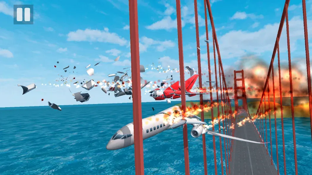 Скачать Plane Crash: Flight Simulator — Безлимитные деньги и все самолёты открыты — скриншот 2