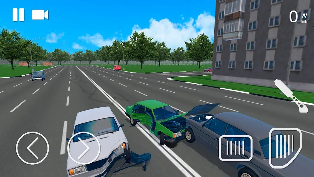 Russian Car Crash Simulator — Безлимитные деньги и все машины — скриншот 1 Russian Car Crash Simulator — Безлимитные деньги и все машины — скриншот 1