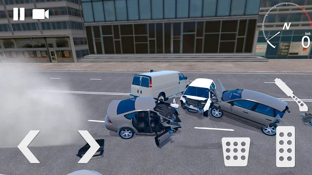 Traffic Crashes Car Crash — Взломанная версия (Безлимитные деньги и машины) — скриншот 1