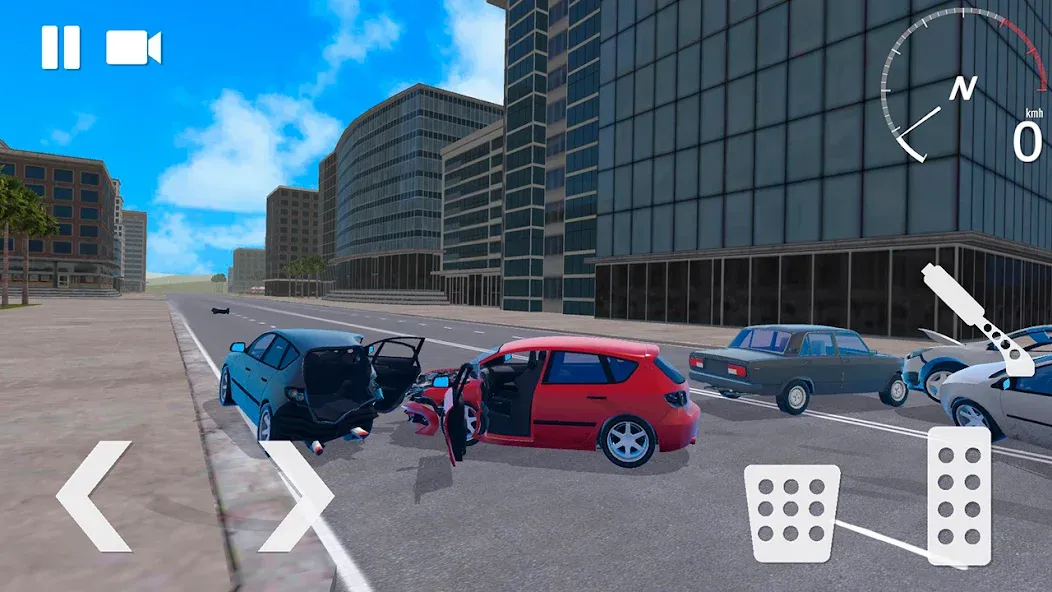 Traffic Crashes Car Crash — Взломанная версия (Безлимитные деньги и машины) — скриншот 5