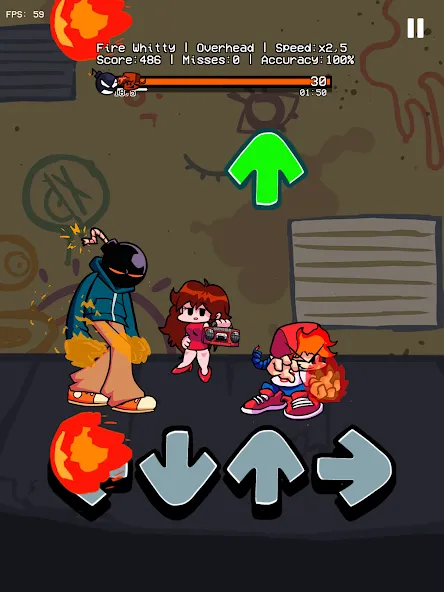 Music Battle Fire Fight Whitty MOD — Новые музыкальные битвы с whitty на Андроид — скриншот 4