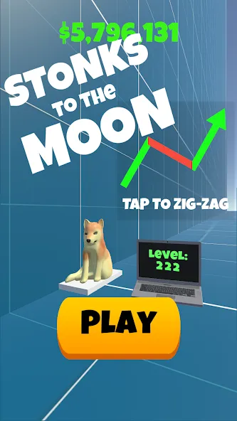 Скачать Stonks To The Moon — Безлимитные деньги и быстрый прогресс — скриншот 1