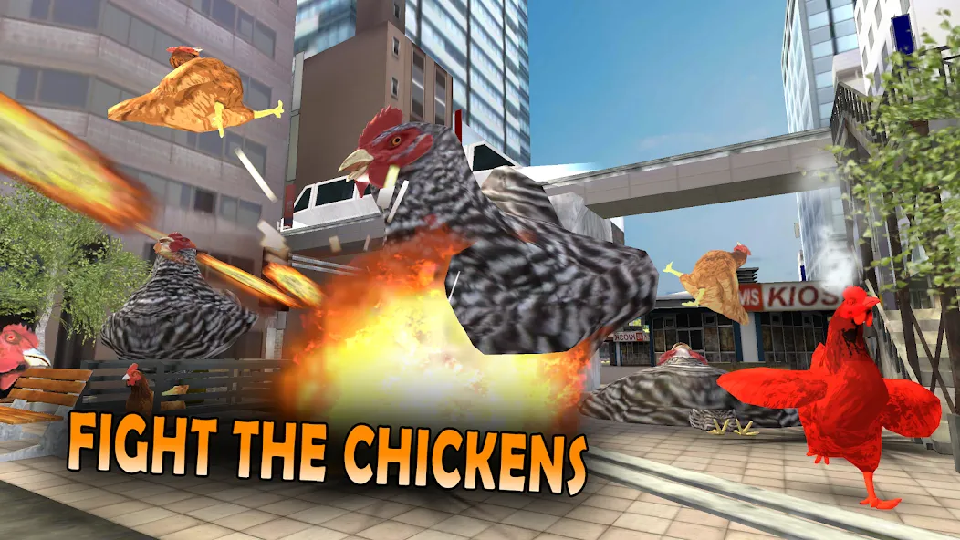 Cluck Shot: Chicken War FPS MOD APK на Android — Безлимитные патроны и усиленный урон — скриншот 2