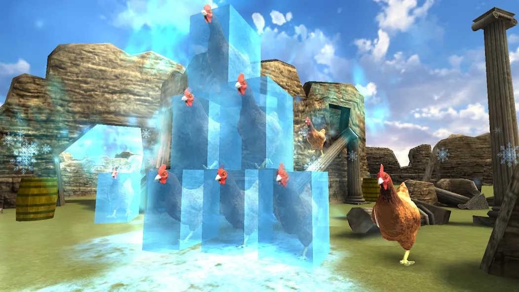 Cluck Shot: Chicken War FPS MOD APK на Android — Безлимитные патроны и усиленный урон — скриншот 3