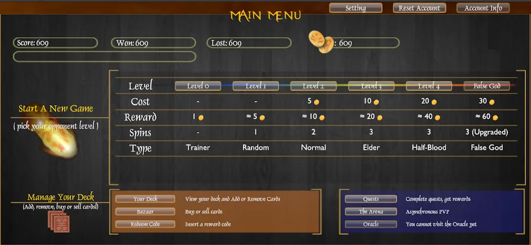 Elements the Game Revival MOD APK на Android — Бесконечная мана и разблокированы все карты — скриншот 2