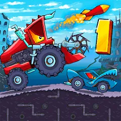 Взломанная Car Eats Car - Apocalypse Race на Андроид — Безлимитные деньги и топливо