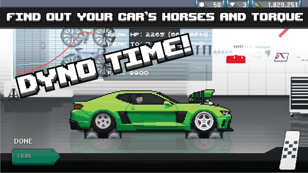 Скачать взломанную Pixel Car Racer — Безлимитные деньги и топливо — скриншот 3