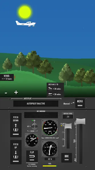 Flight Simulator 2d - sandbox — Мод: Бесконечное топливо и открыты все самолёты — скриншот 2