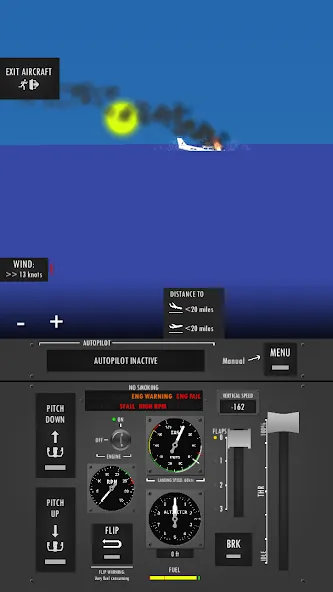 Flight Simulator 2d - sandbox — Мод: Бесконечное топливо и открыты все самолёты — скриншот 4