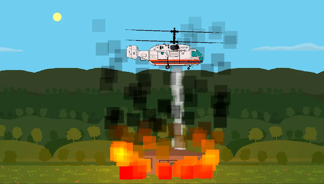 Скачать Pixel Helicopter Simulator на Android — Безлимитное топливо и все вертолеты — скриншот 2