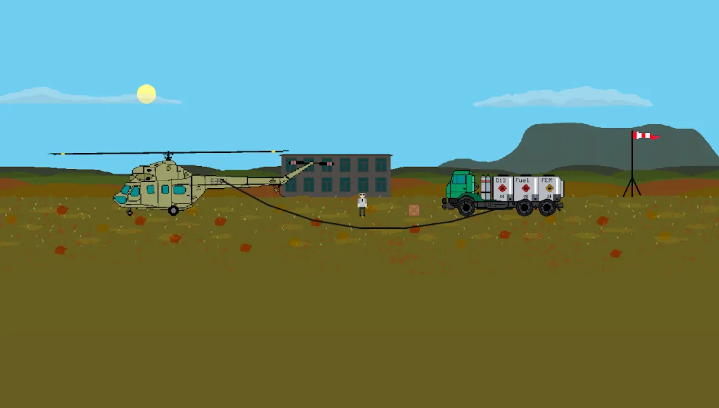 Скачать Pixel Helicopter Simulator на Android — Безлимитное топливо и все вертолеты — скриншот 3