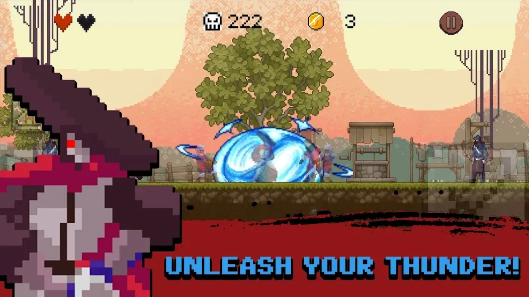 Thunder Samurai Defend Village MOD APK — Безлимитные деньги и энергия — скриншот 4
