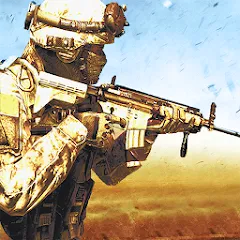 Скачать взлом Desert Hawks: Soldier War Game на Андроид — Безлимитные деньги и оружие