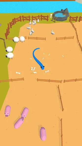 Скачать Snake Crusher MOD APK — Много денег и усиленная змейка — скриншот 1