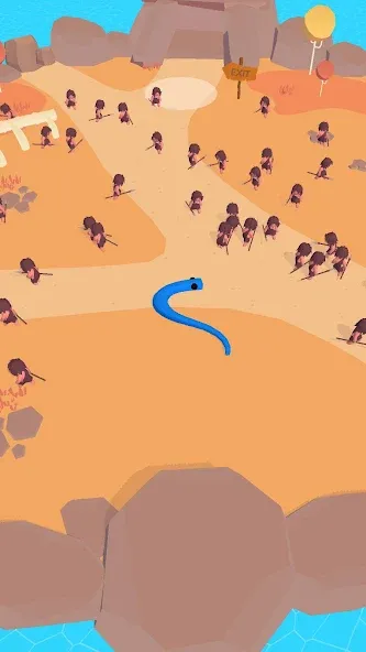 Скачать Snake Crusher MOD APK — Много денег и усиленная змейка — скриншот 3