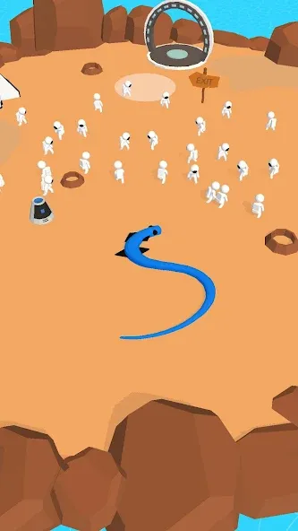 Скачать Snake Crusher MOD APK — Много денег и усиленная змейка — скриншот 5