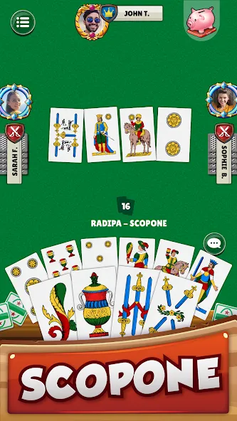 Scopa - Italian Card Game — Безлимитные монеты и все карты открыты — скриншот 4