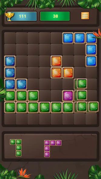 Скачать взлом Block Puzzle на Андроид — Без рекламы и бесконечные ходы — скриншот 1