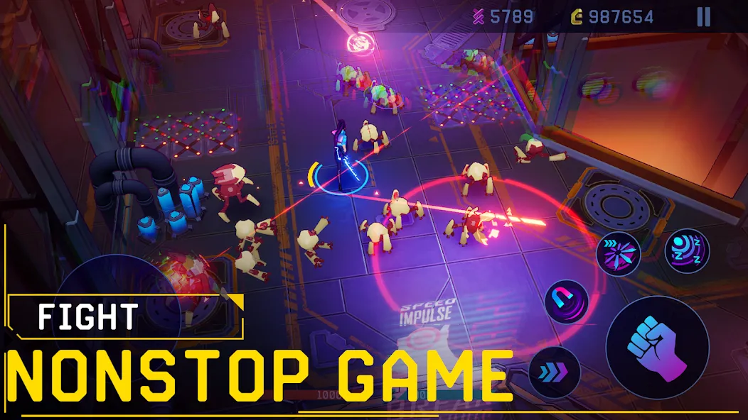 Скачать Rush Angel - Cyberpunk RPG на телефон — Неограниченные ресурсы и усиленные навыки — скриншот 5