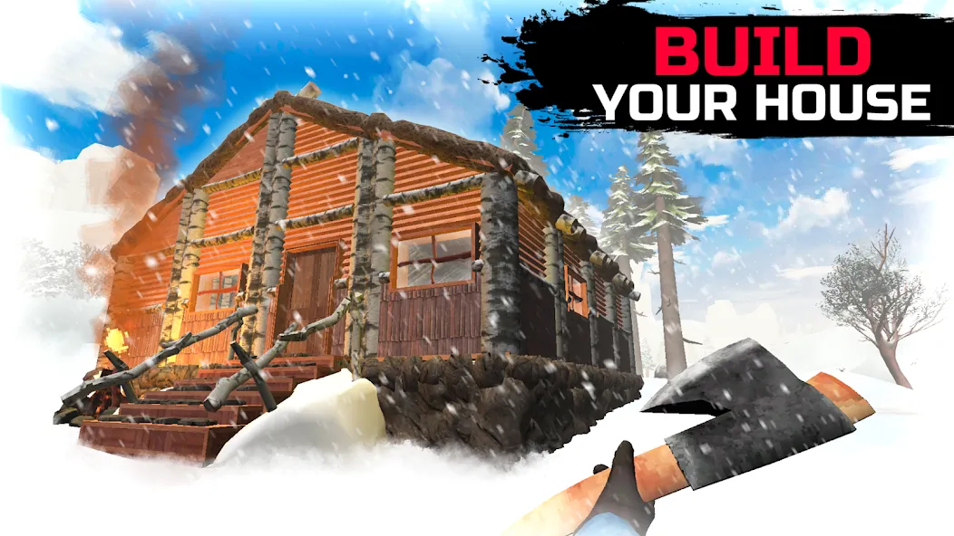 Скачать WinterCraft: Survival Forest MOD APK — Выживание в зимнем лесу — скриншот 1