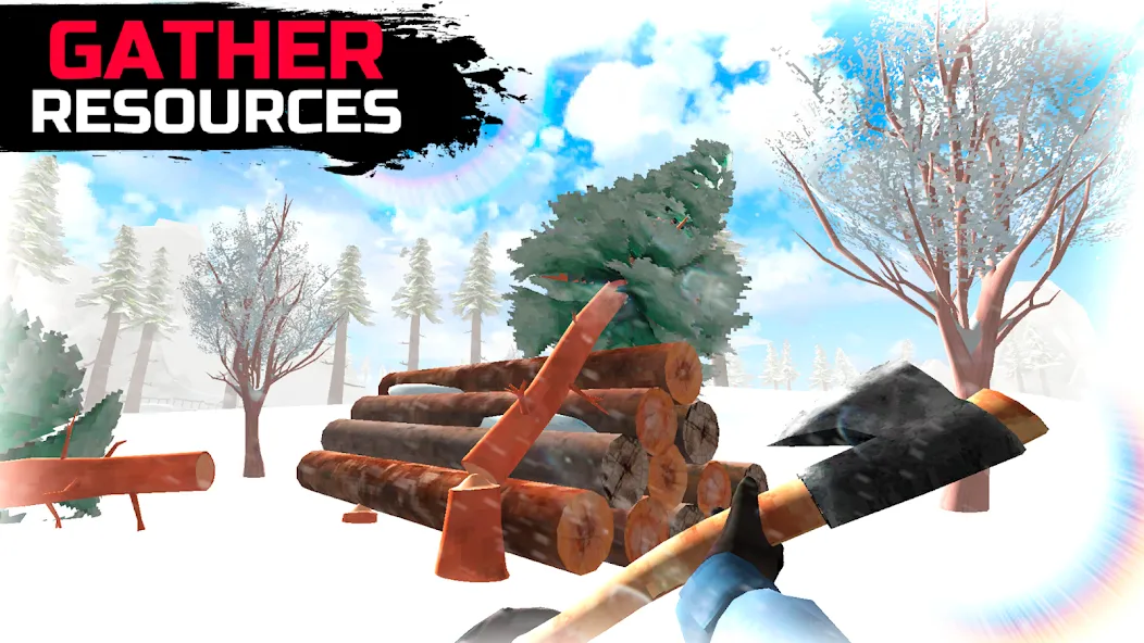 Скачать WinterCraft: Survival Forest MOD APK — Выживание в зимнем лесу — скриншот 4