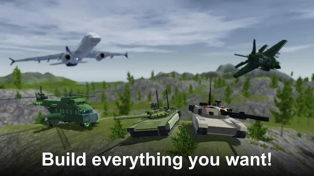 Sandbox World - 3D mechanics — Мод: Песочница с 3d механиками — скриншот 1