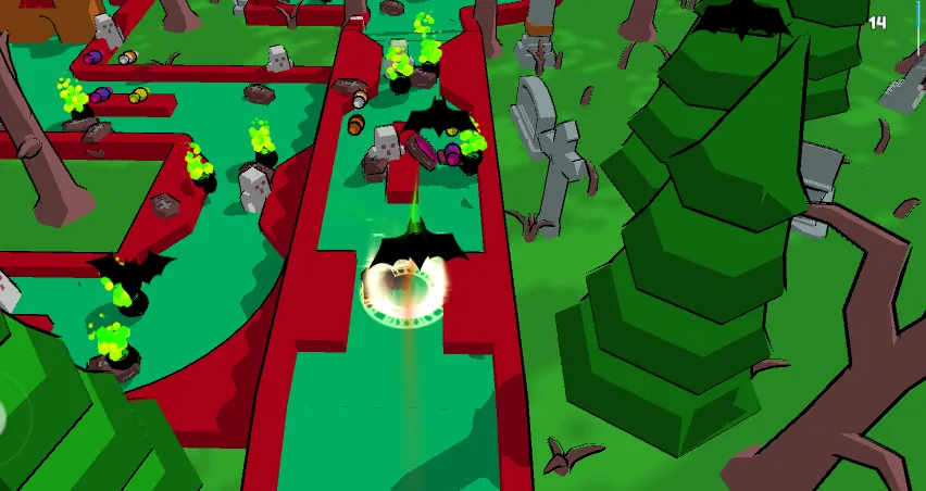 Взломанная MiniGolf Madness: Halloween на Андроид — Безлимитные мячи и открыты все уровни — скриншот 4