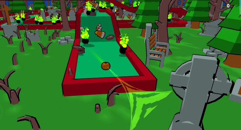Взломанная MiniGolf Madness: Halloween на Андроид — Безлимитные мячи и открыты все уровни — скриншот 5