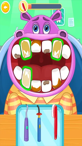 Children's doctor : dentist Mod APK Бесплатное лечение и все инструменты — Скачать на Андроид — скриншот 1