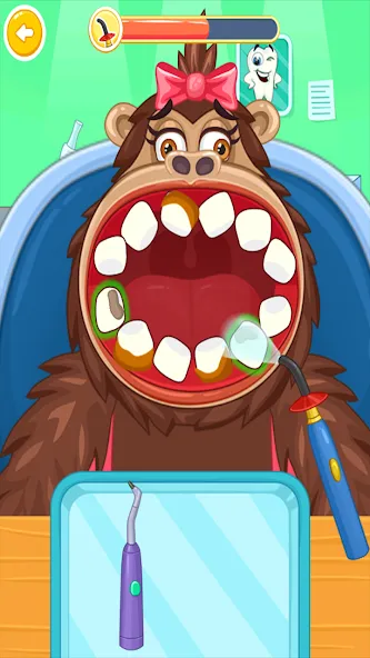 Children's doctor : dentist Mod APK Бесплатное лечение и все инструменты — Скачать на Андроид — скриншот 4