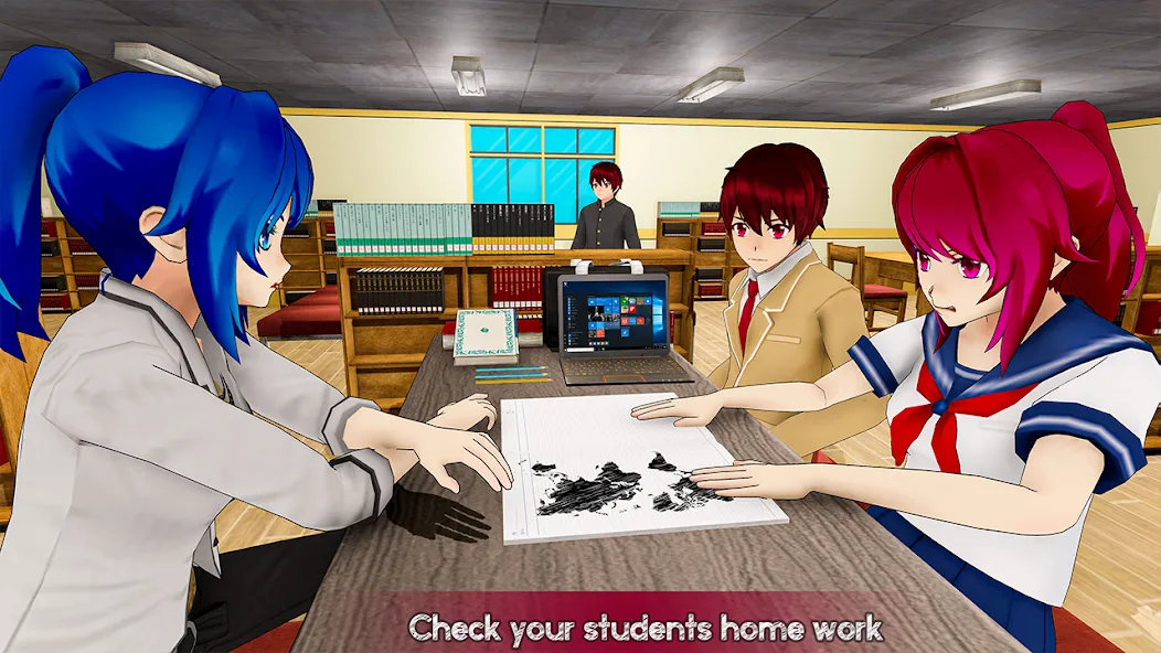 Скачать Anime Girl School Teacher 3D — Последняя версия (Безлимитные деньги и все персонажи) — скриншот 5