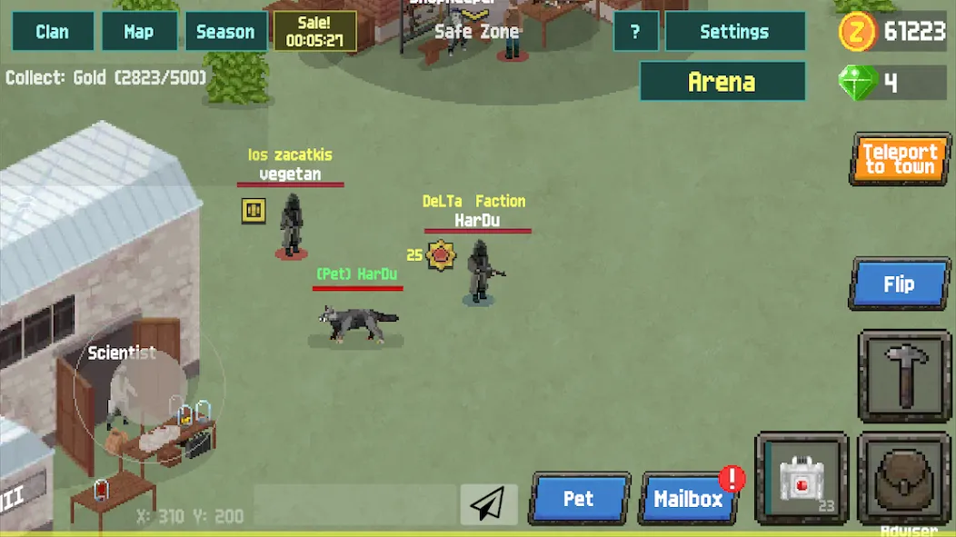 Zombix Online (Мод Много денег и ресурсов) — скриншот 1
