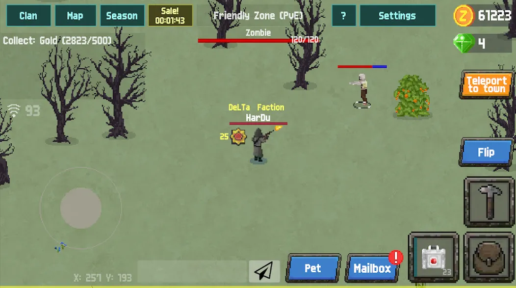 Zombix Online (Мод Много денег и ресурсов) — скриншот 3