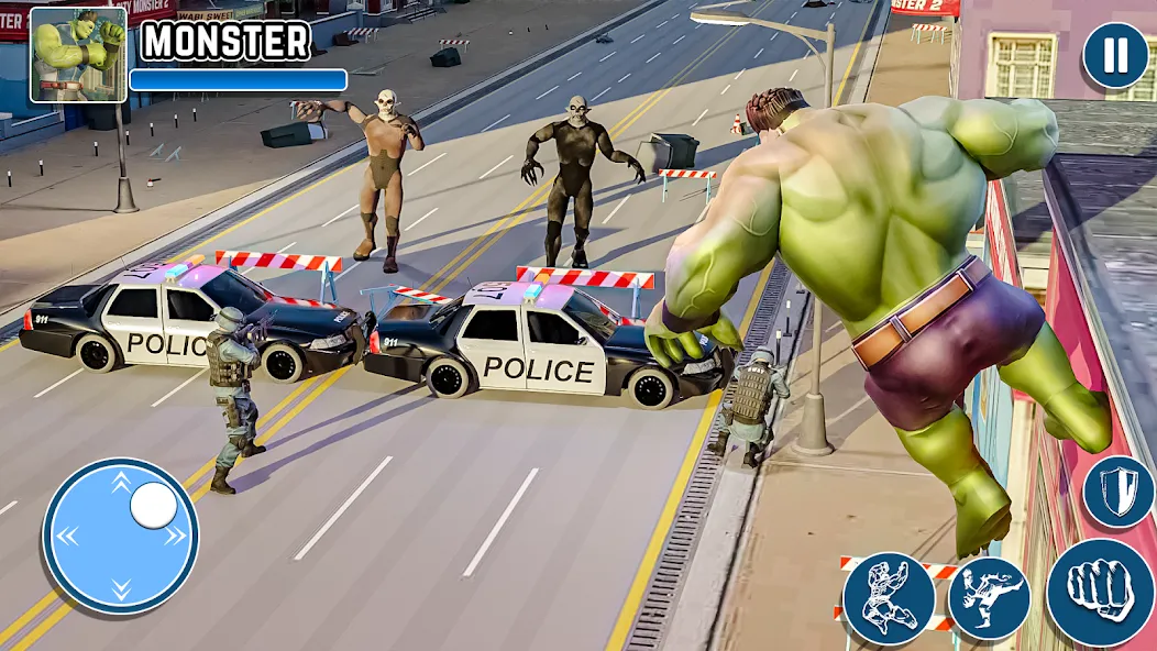 Black Monster Hero City Battle (Мод Безлимитное здоровье и мощные атаки) — скриншот 1