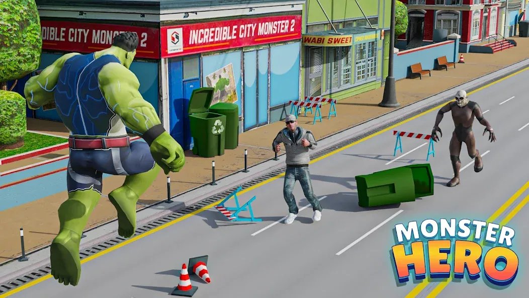 Black Monster Hero City Battle (Мод Безлимитное здоровье и мощные атаки) — скриншот 2