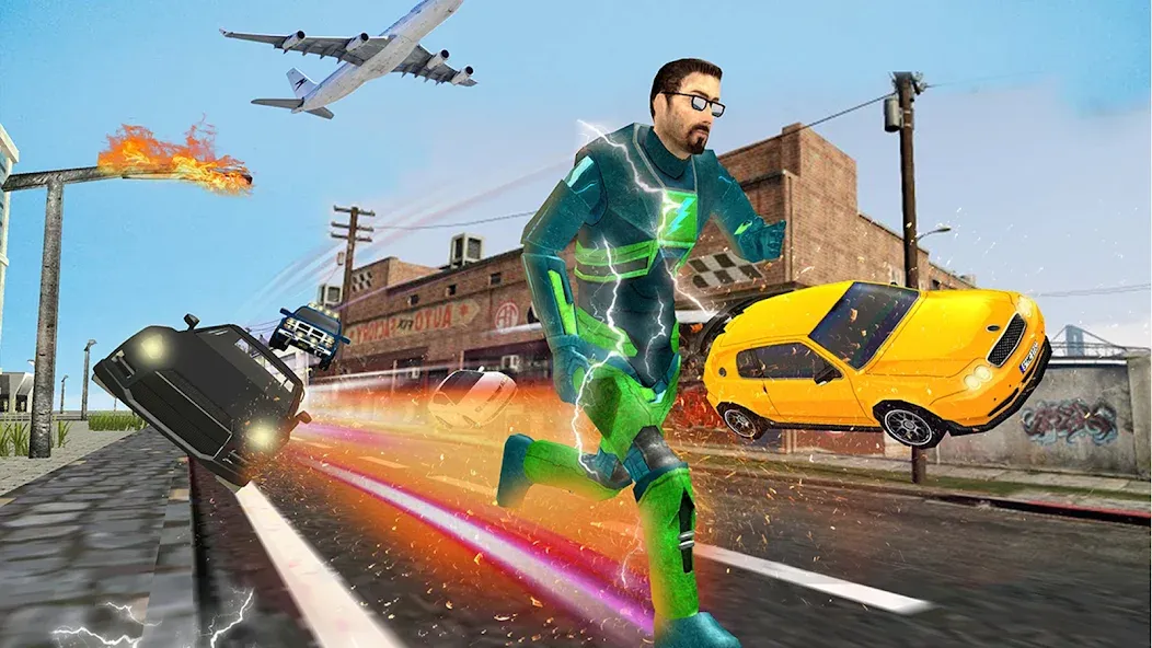 Скачать взлом Light Superhero Speed Hero на Андроид — Суперскорость и все уровни открыты — скриншот 2