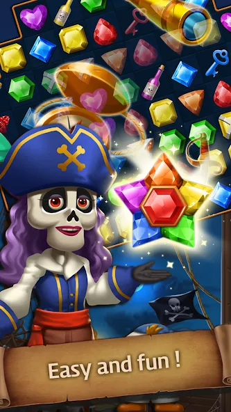 Jewels Ghost Ship: jewel games Mod APK Безлимитные жизни и бустеры — Скачать на Андроид — скриншот 3