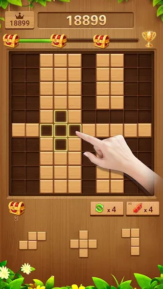 Скачать Wood Block Puzzle Addictive с модом — Безлимитные подсказки и бустеры — скриншот 5 Скачать Wood Block Puzzle Addictive с модом — Безлимитные подсказки и бустеры — скриншот 5