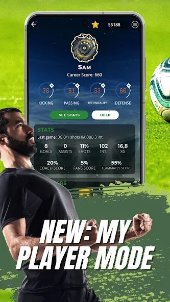 Скачать Astonishing Eleven Football на Android — Безлимитные деньги и энергия — скриншот 4