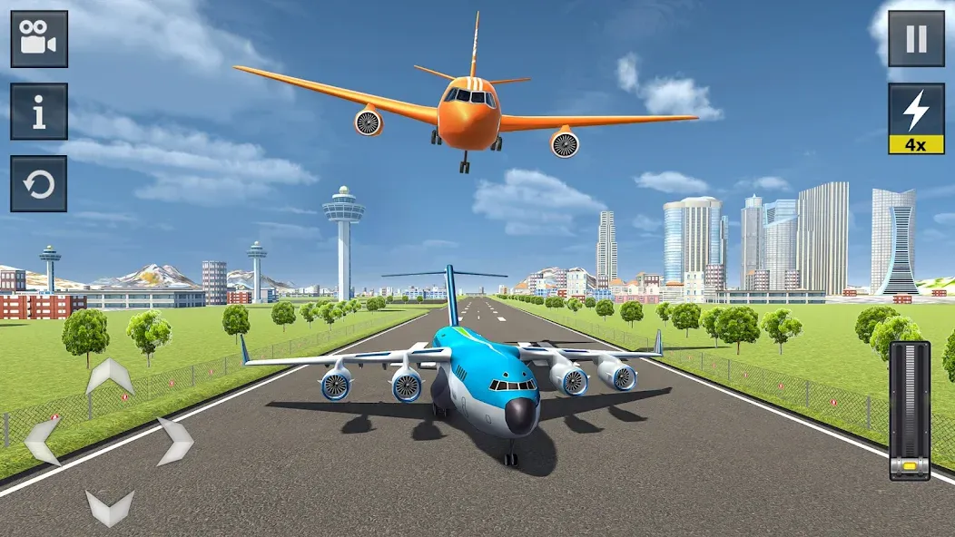 Flight Simulator - Plane Games MOD — Безлимитное топливо и все самолёты на Андроид — скриншот 2