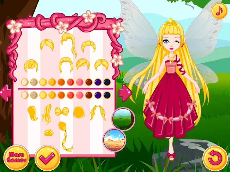 Скачать Fairy Dress Up - Girls Games — Все наряды и аксессуары открыты — скриншот 1