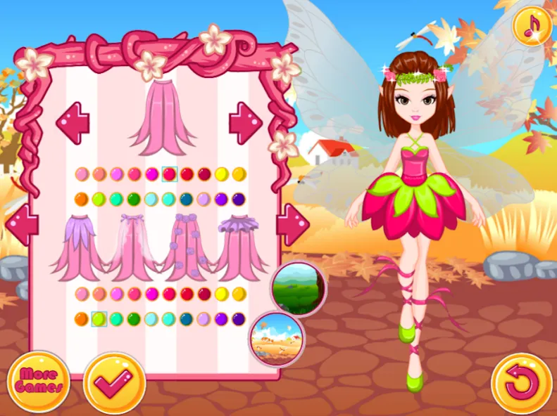 Скачать Fairy Dress Up - Girls Games — Все наряды и аксессуары открыты — скриншот 4
