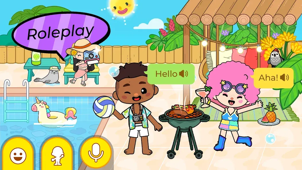 Скачать Aha World: Baby Care MOD APK — Разблокированы все предметы и локации — скриншот 3