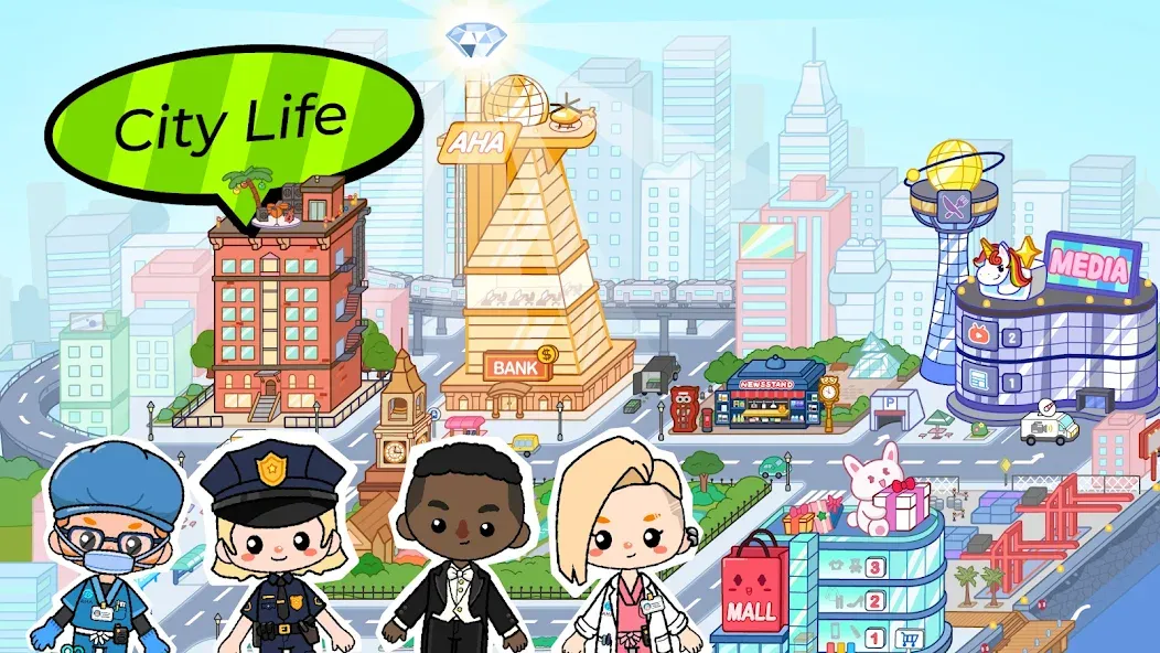 Скачать Aha World: Baby Care MOD APK — Разблокированы все предметы и локации — скриншот 4