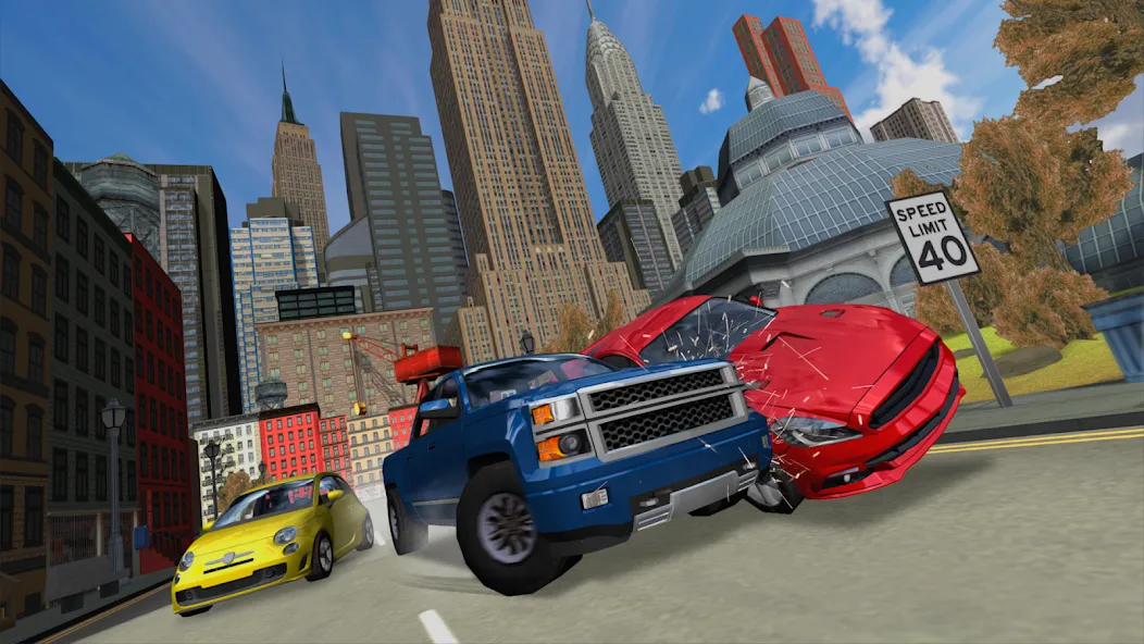 Car Driving Simulator: NY MOD APK на Android — Безлимитные деньги и топливо — скриншот 1