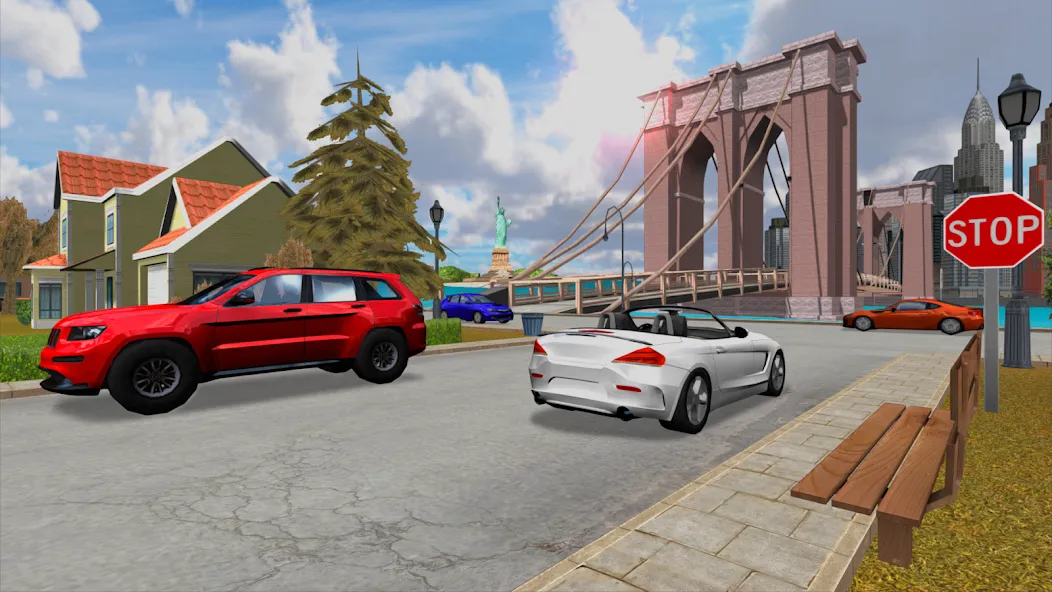 Car Driving Simulator: NY MOD APK на Android — Безлимитные деньги и топливо — скриншот 5