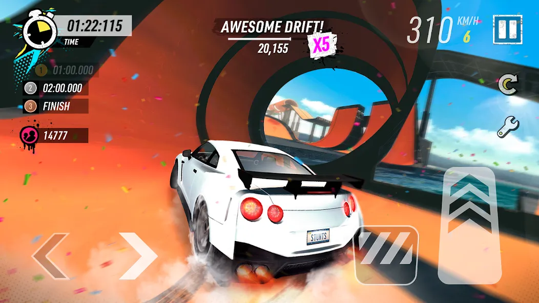 Скачать Car Stunt Races: Mega Ramps (Мод: Безлимитные деньги и все машины открыты) на Андроид — скриншот 1