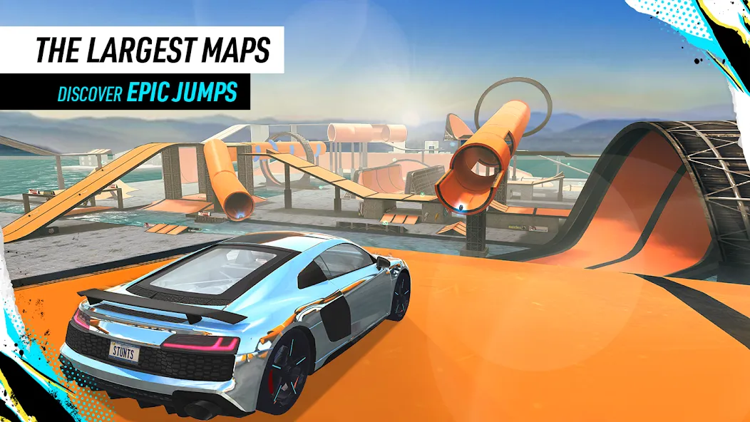 Скачать Car Stunt Races: Mega Ramps (Мод: Безлимитные деньги и все машины открыты) на Андроид — скриншот 3