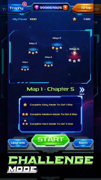 Взломанная Galaxy Attack: Space Shooter на Андроид — Безлимитные деньги и усиленное оружие — скриншот 4